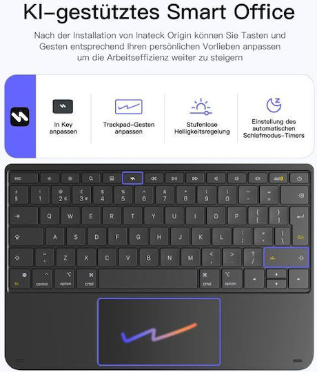Inateck Tablet Hülle Ipad 13'' Qwertz Schwarz Kb903-13p_black