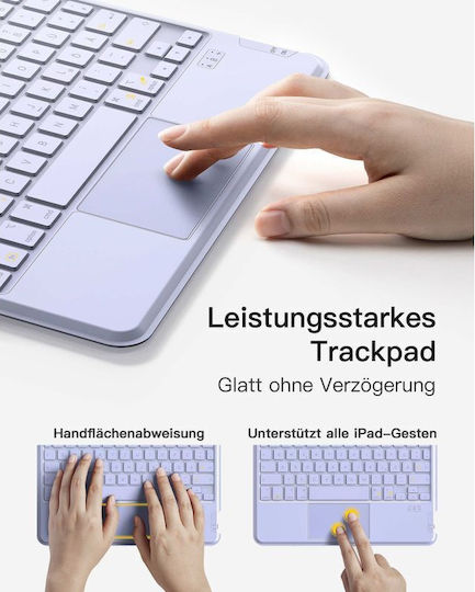Inateck Detachable Magnetic Keyboard Case iPad 11" Qwertz Purple