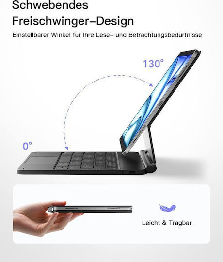 Inateck Magnetische Tablet Hülle Tastatur Ipad Air Pro 11" Qwertz Schwarz Kb09119