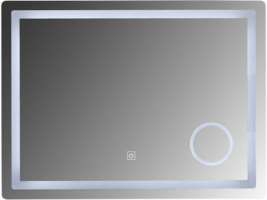 Gloria Eleganza 67-0680 Правоъгълно Огледало от Пластмаса 60x80см Златисто
