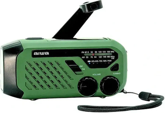 Aiwa R-99EM Tragbares Solarradio mit USB Grün