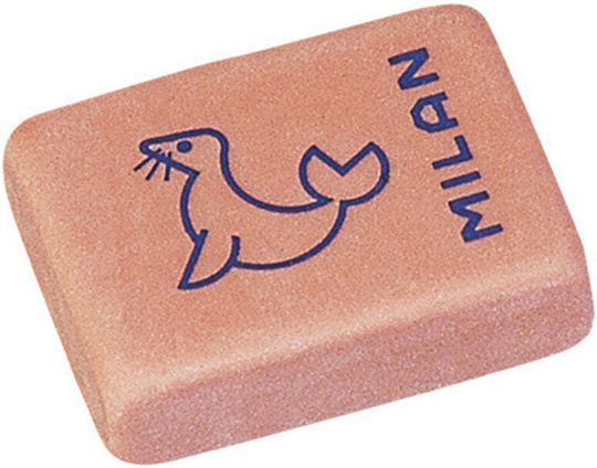Milan White Square Eraser Animals 2 Colours 1 Piece