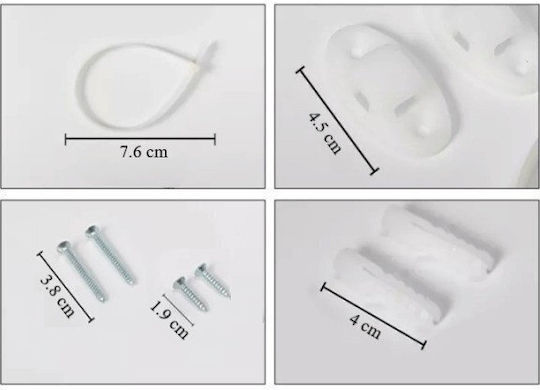 Plastic TV Protector in White Colour 14x20.2x2cm 2 Pieces