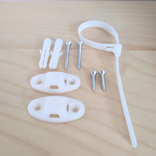 Plastic TV Protector in White Colour 14x20.2x2cm 2 Pieces