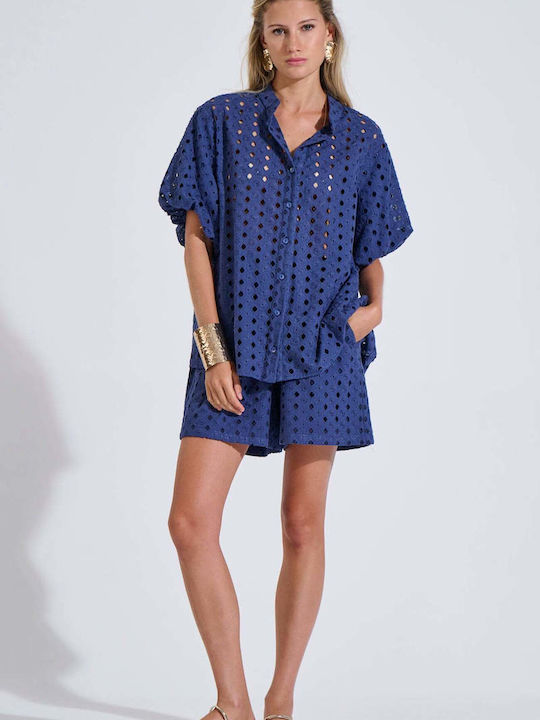 Long Sleeve Women's Shirt Blue