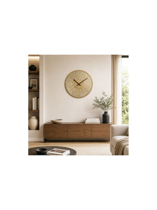PTMD Collection Antikes Wanduhr Metallisch Gold 59x3.5cm