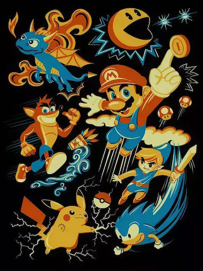 Gaming Poster Gaming Heroes Gm118 30cm X 40cm Κορνίζα Καφέ Ξύλου 47359pd68789f63322