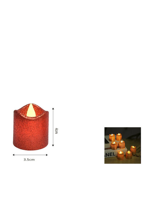 Weihnachtskerze Rot Beleuchtete 4.5x3cm