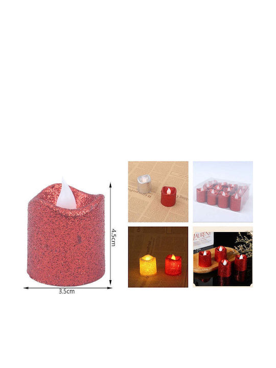 Christmas Candle Red Battery Decorative