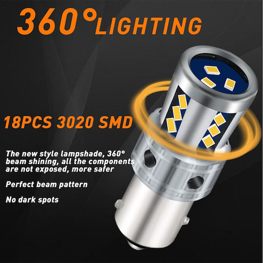 VenCore Лампи Камиона P21W Canbus LED 6000К Хладно бяло 8-48V 9W 1бр