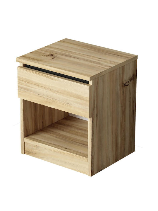 Κομοδίνο Ξύλινο Μπεζ 40x35.5x46.3cm