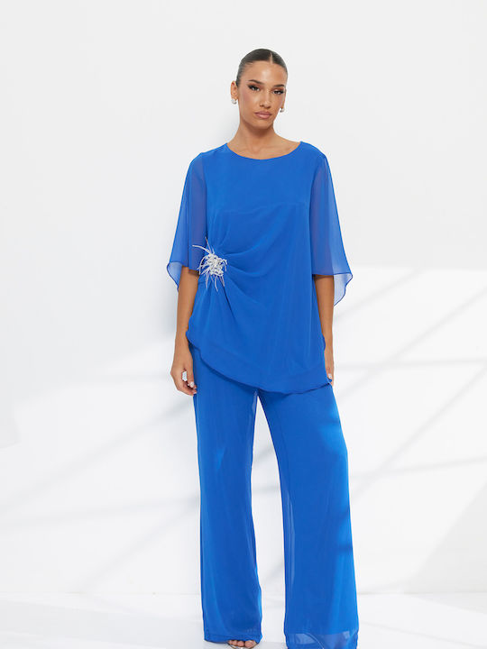Women's Asymmetric Set with Trousers