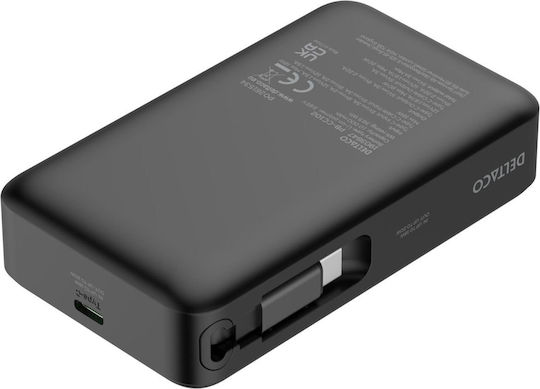 Deltaco PB-CC102 Power Bank 10000mAh 20W με Θύρα USB-C Power Delivery Μαύρο