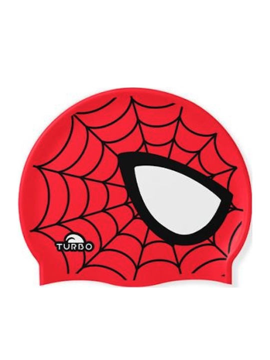 Turbo Black Spidey Eyes Double Sided Silicone Swimming Cap Turbo Red