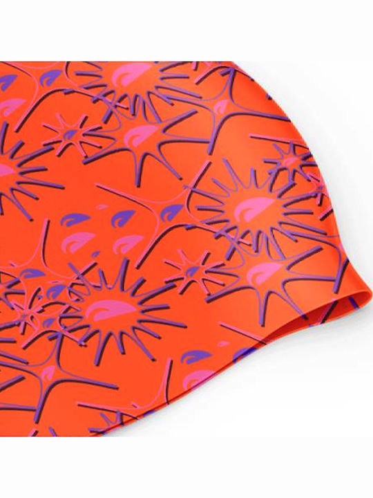 Turbo Glitter Silicone Swimming Cap Turbo Orange Turbo Glitter Silicone Swimming Cap Turbo Orange