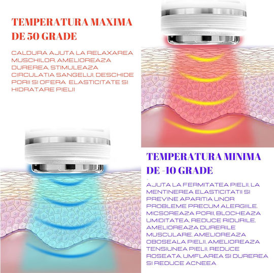 Electro Ag Dispozitiv de Rejuvenare Facială 7 în 1 Dispozitiv de Dermabraziune CC71