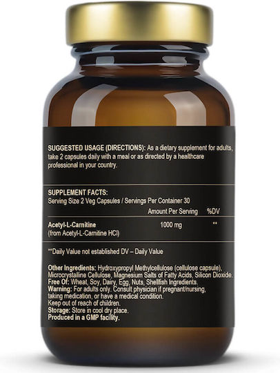 Fuel Up Acetyl L-Carnitine 500mg 60 φυτικές κάψουλες