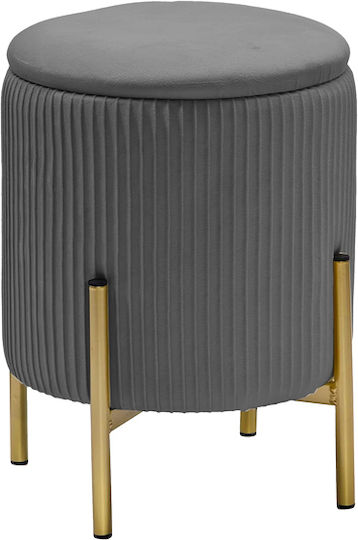 Living Room Collapsible Stool With Storage Space Grey 30x30x42cm Living Room Collapsible Stool With Storage Space Grey 30x30x42cm