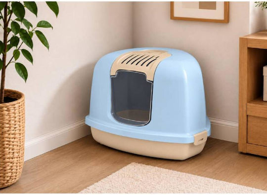 Closed Corner Blue Cat Toilet M58 x W45 x H40cm
