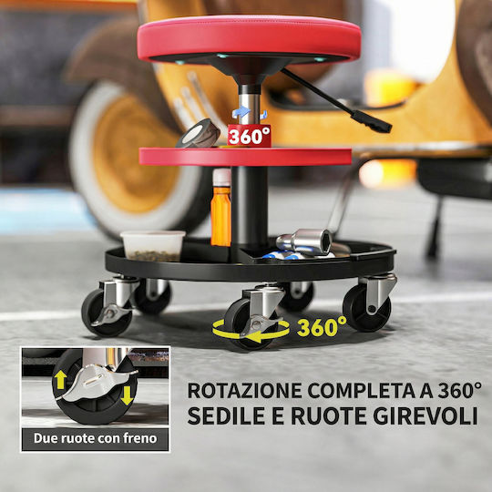 HomCom Work Stool with Maximum Load 135 kg