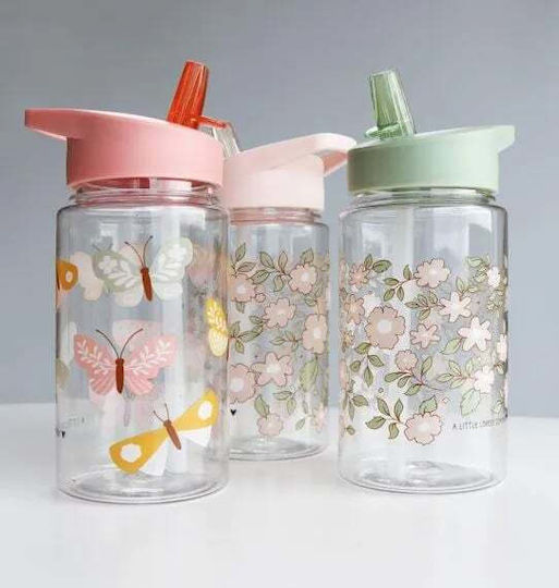 A Little Lovely Company Kids Water Bottle Butterfly Plastic