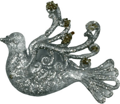 Ornament De Agățat Pasăre Cu Sclipici 12x9 Cm 2 Modele