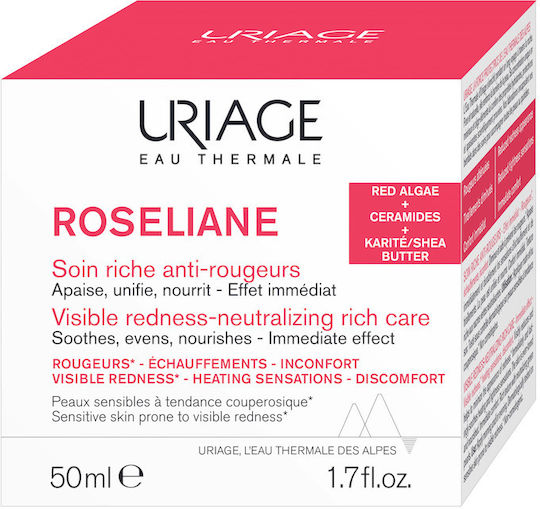 Uriage Roseliane Rich Ενυδατική Κρέμα Προσώπου κατά της Ερυθρότητας με Ceramides 50ml
