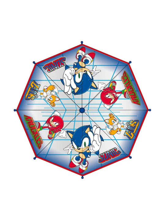 Cerda Παιδική Ομπρέλα Μπαστούνι Sonic Πολύχρωμη με Διάμετρο 71εκ.