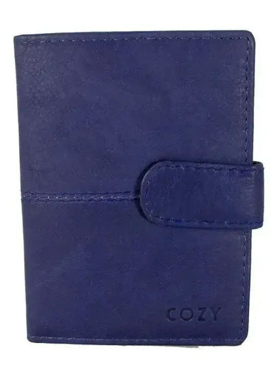 Leather Men's Wallet Cards Blue