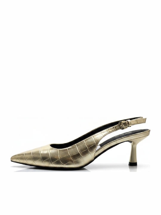 Heels with Medium Heel Gold
