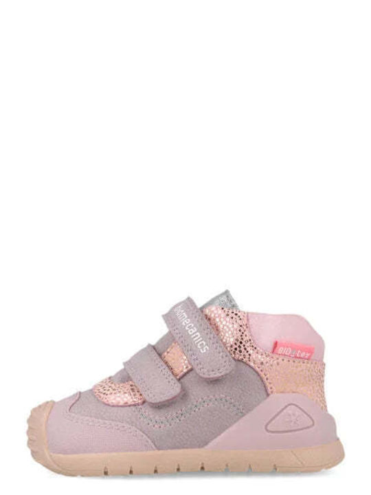 Kids Sneakers High Anatomic with Hoop & Loop Closure Pink