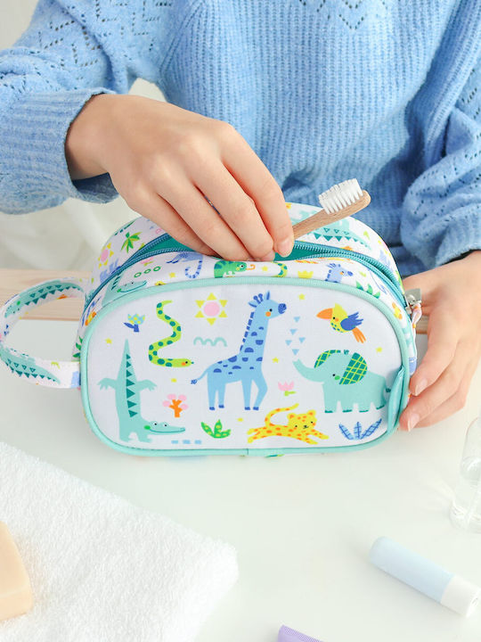 A Little Lovely Company Toiletry Bag Essentials Carry Handle Jungle