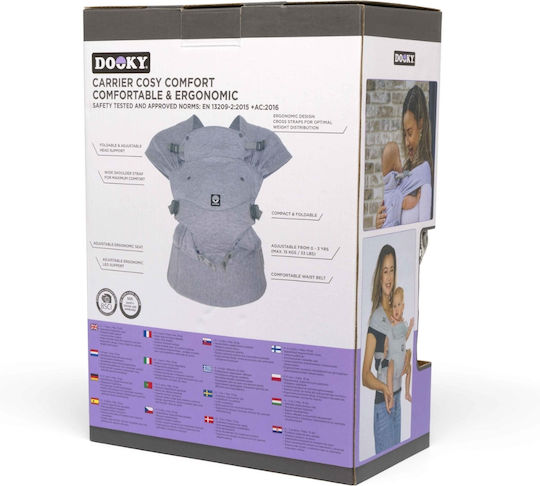 Dooky Μάρσιπος Πλάτης Γκρι με Μέγιστο Βάρος 15kg