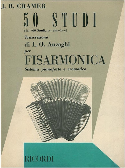 Ricordi J.B. Cramer 50 Studies Learning Method for Accordion