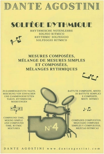 Dante Agostini Solfege Rythmique No.4 Learning Method for Drums