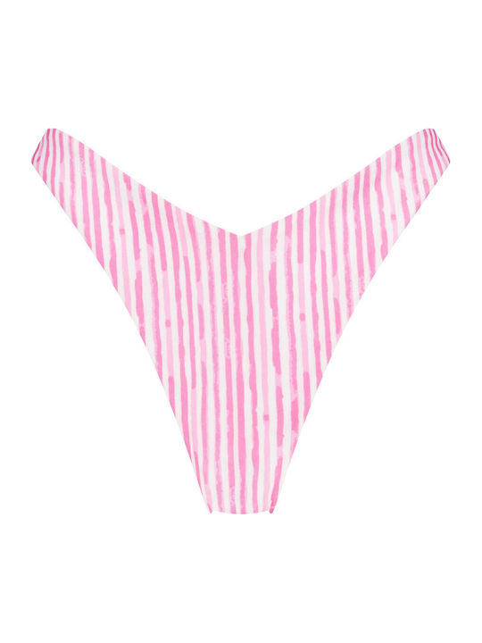 Bikinihosen Slip Hohe Taille Rosa