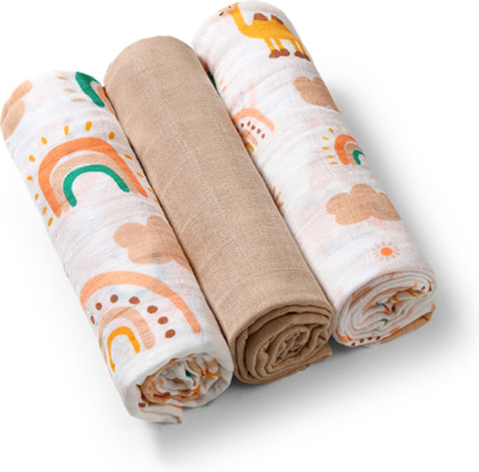 Sleep Aid Moonie 2.0 Cappuccino and Babyono 3 Pieces Muslin