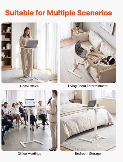 Vevor Laptop Table White BGGZTMAZCGSJQ6UCT001V0