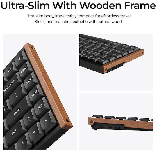 Keychron K3 Ultra QMK 8K K3U-H3 Wireless Gaming Mechanical Keyboard 75% with RGB Lighting (English US) Brown
