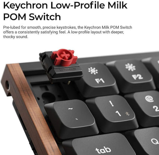 Keychron K3 Ultra QMK 8K K3U-H3 Wireless Gaming Mechanical Keyboard 75% with RGB Lighting (English US) Brown