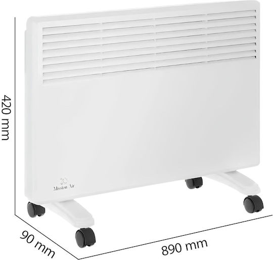 Mission Air Miami Θερμοπομπός Δαπέδου 2500W 89x42cm Λευκός