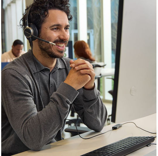 Poly Mission 615 On Ear Multimedia Ακουστικά με μικρόφωνο και σύνδεση USB-A / USB-C