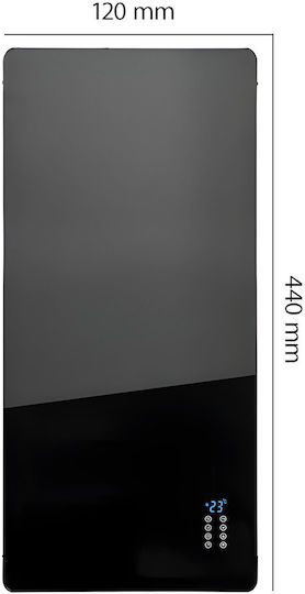 Convector Electric De Perete 800W Cu Termostat Electronic Negru