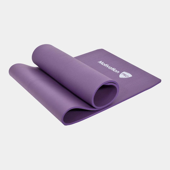 MotivationPro Exercise Mat Purple with Carry Strap (183x61x1cm)