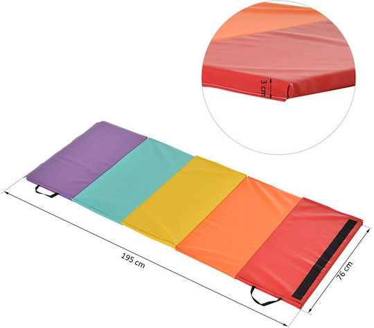 HomCom Mehrfarbige Gerätetraining Trainingsmatte (195x76x3cm)