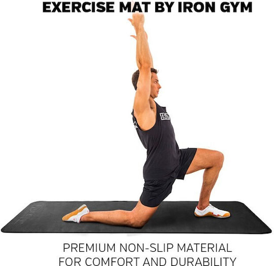 Iron Gym Trainingsmatte Yoga Schwarz 183x61x0.6cm