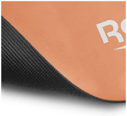 Reebok Double Sided Στρώμα Γυμναστικής Yoga Μαύρο με Ιμάντα Μεταφοράς (173x61x0.6cm)