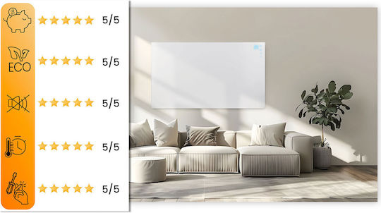 Berdsen Panou Radiant cu Infraroșu de Perete 960W Alb 120x80cm