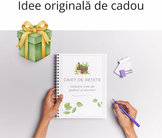 Caiet Spiral A4 Caietul De Rețete 53 Foi Albe