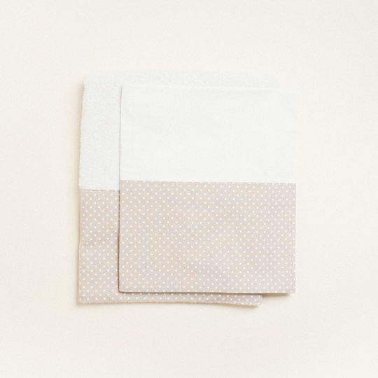 Beauty Home Set Christening Oilcloths White Polka Dot 3 Pieces